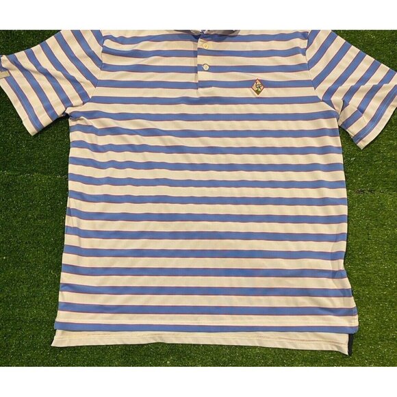 Ralph Lauren shirt mens large golf polo performance lightweight blue red white T - Picture 5 of 11